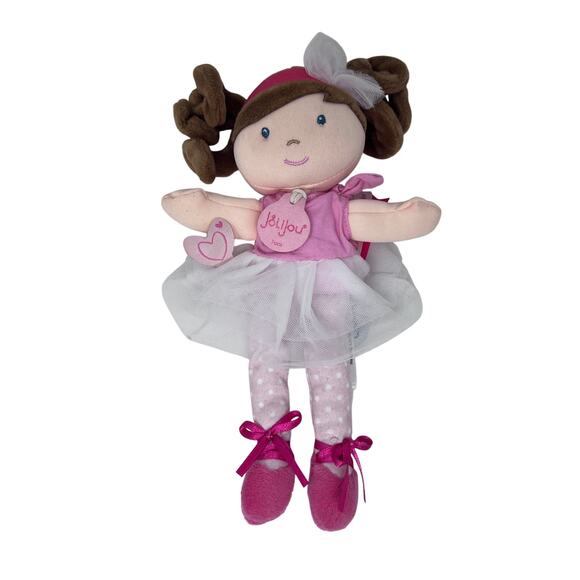 JoLijou Plush Doll Paris Les Tutus DouDou et Compagnie Ballerina Brown Hair - Picture 1 of 6